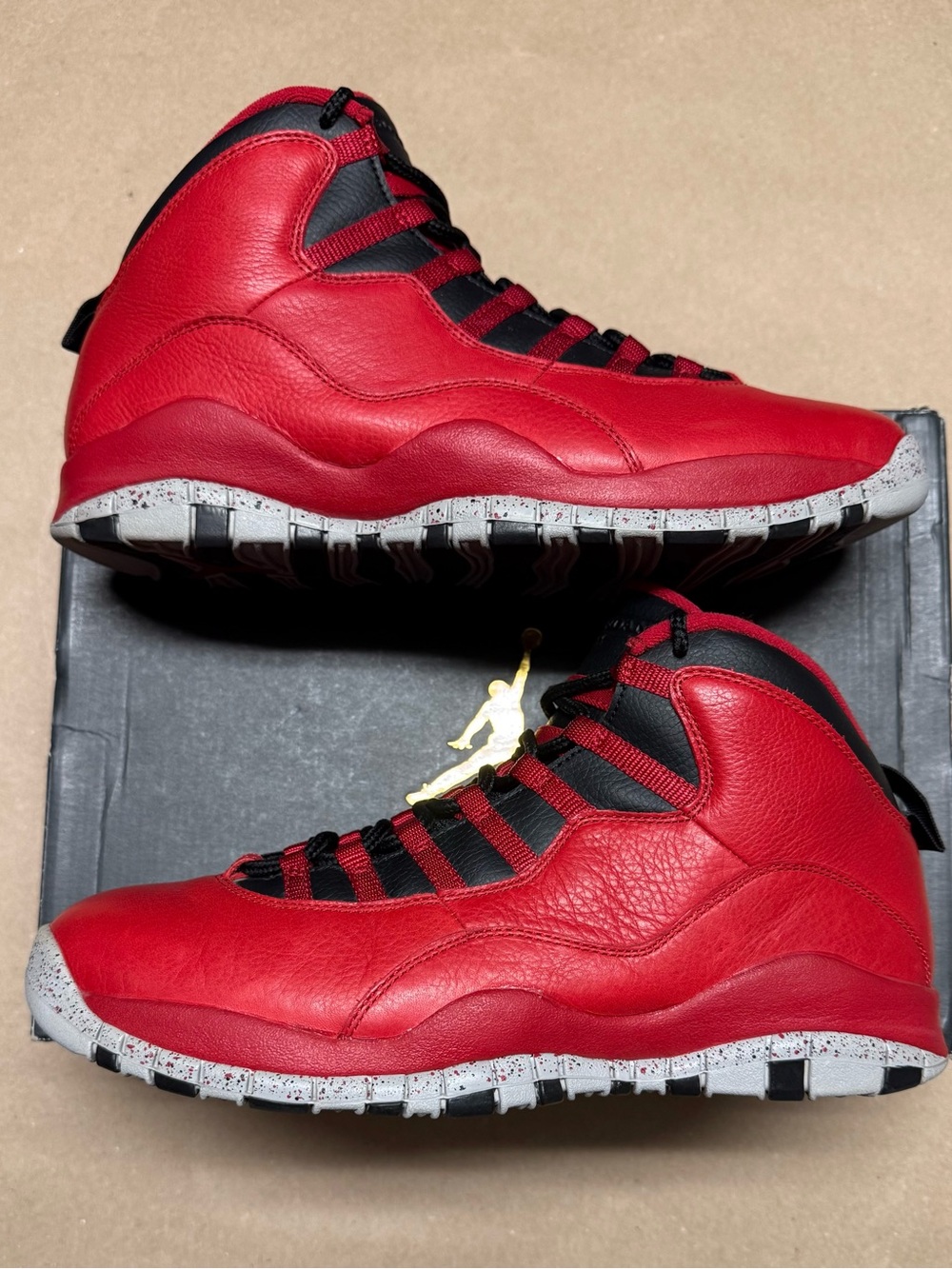 Nike Air Jordan 10 Retro Bull Over Broadway Red Men's 11.5 Basketball Shoes!